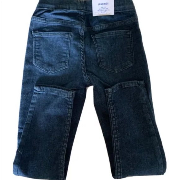 H&M  Girls Blue Denim Jeggings  Leggings 6 - Picture 6 of 12